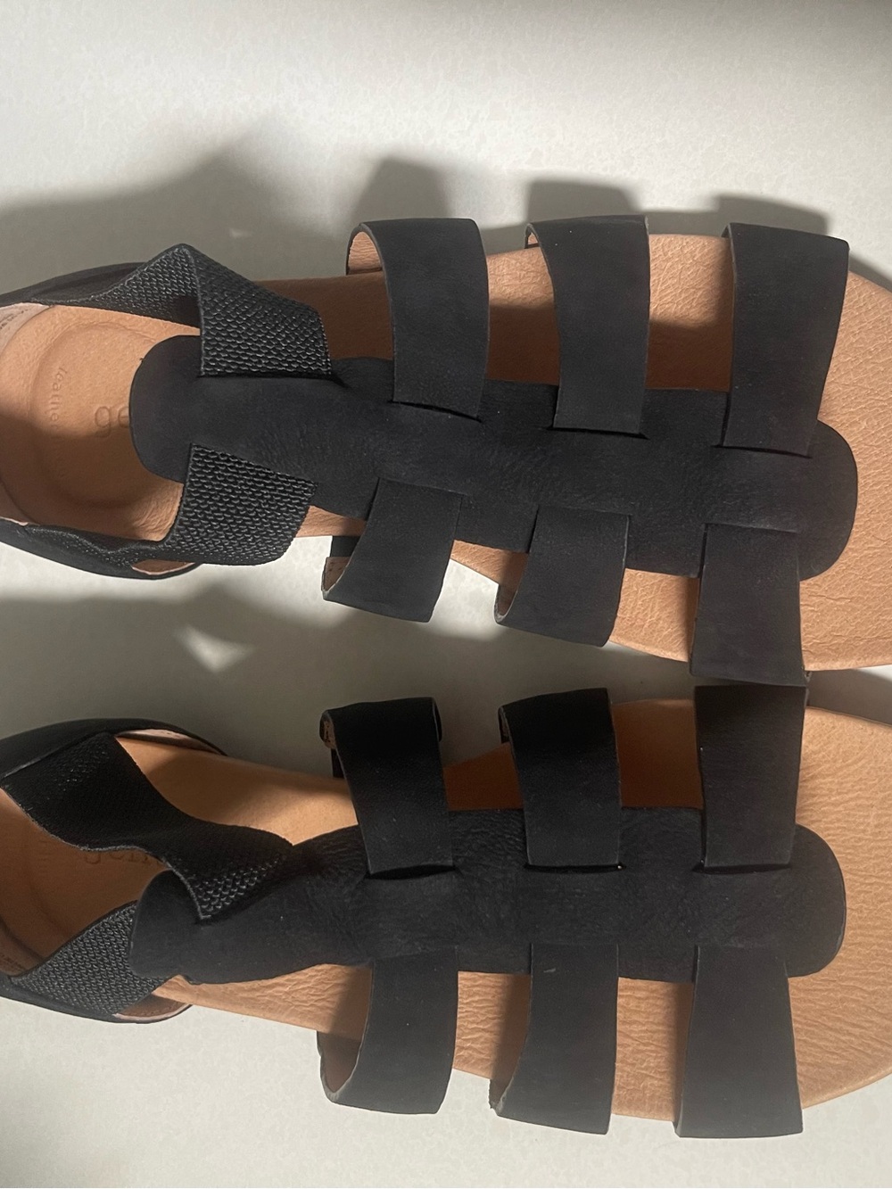 gentle souls Black Strappy Elastic Back Women’s Sandals